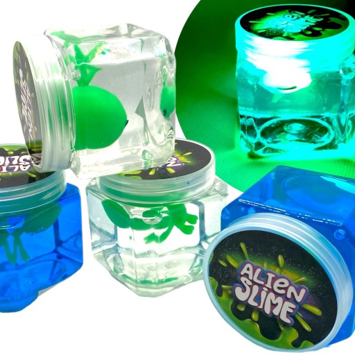 ŽIARAJÚCI SLIME LED FLUO NEON zmyslová hmota UFO ALIEN ALIEN
