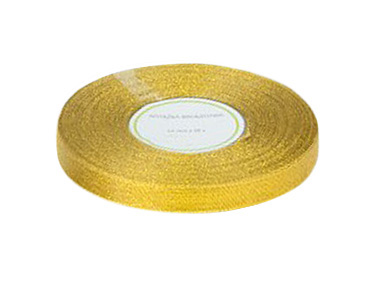 VIANOČNÁ GLITROVÁ ZLATÁ stuha 12mm 32m