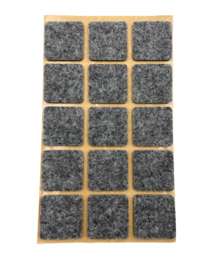 Samolepiace plstené podložky pod štvorcový nábytok – ŠEDÁ 30x30mm