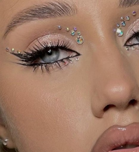 Nálepky ŠPERKY telo CRYSTALS FACE EYES