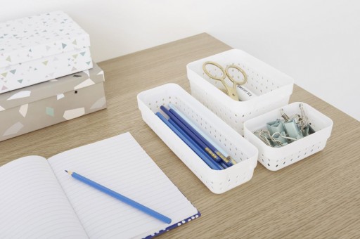 ÚLOŽNÝ KOŠÍK ORGANIZÁTOR KOŠÍKOV SOUL PT5021 BIELA 12x8x5CM