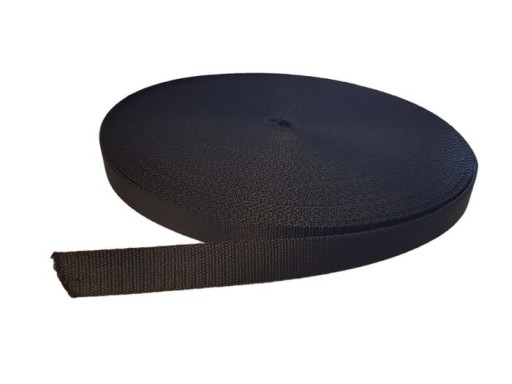 Prepravná páska 25 mm popruh 800 kg 5 metrov Čierna