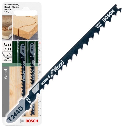 Pílový kotúč do priamočiarej píly Bosch Wood T 244 D, 2 ks