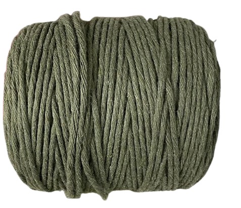 Macrame bavlnená šnúrka 5mm 50m morská zelená
