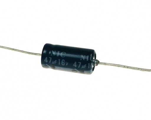 Axiálny elektrolytický kondenzátor 47uF/16V 10 ks