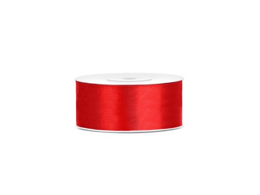 Červená saténová stuha 25 mm x 25 m DIY