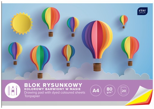 Interprint, farebný blok A4, 20 listov