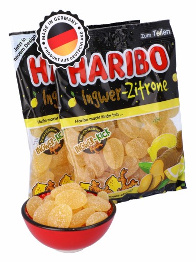HARIBO Ingwer Zitrone Ginger Lemon želé 160 g