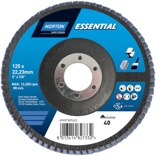 Norton Vulcan lamelový brúsny kotúč R842 P40 125X22mm 63642502315