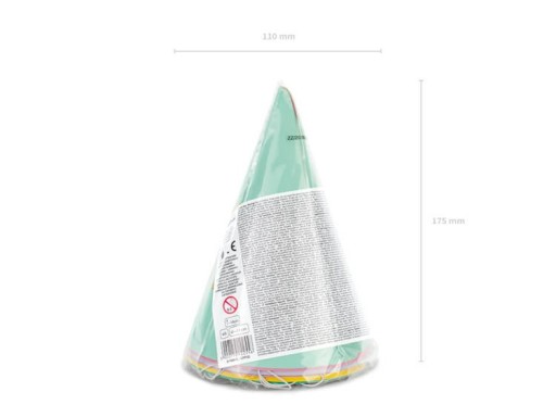 Narodeninové čiapky Happy Birthday farebné narodeninové čiapky 16cm 6 kusov