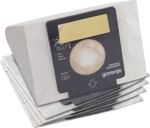 Originálne vrecká do vysávača Gorenje GB1PBU, papierové x 5 + filter