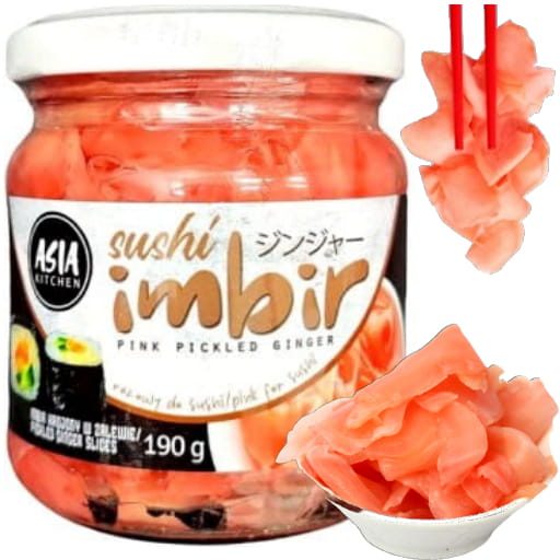 Ružový sushi zázvor čistí chuťové poháriky 190g