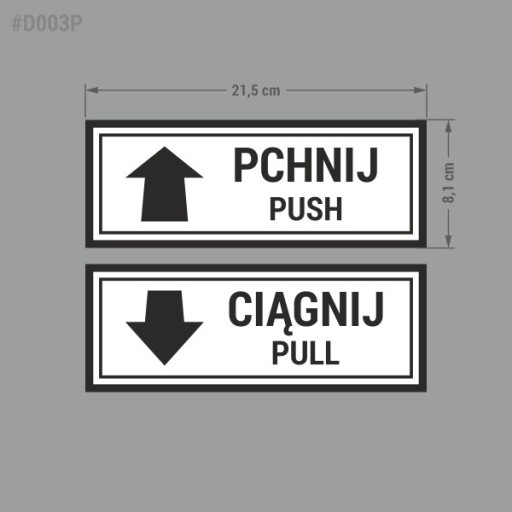Samolepky Push Pull Push Pull 215x81