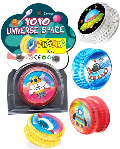 VEĽKÉ SVIETIACE YO-YO JOJO VESMÍRNE UFO RAKETY MIX 5526