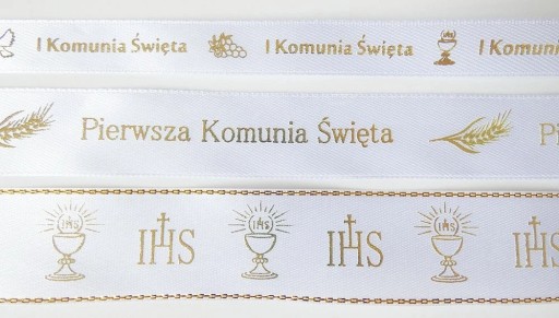 IHS 1. prijímanie ozdobná stuha 18mm 22m sväté prijímanie