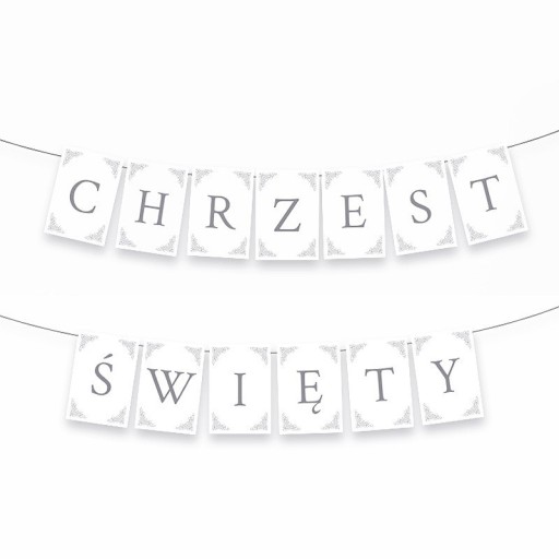 BANNER Svätý krst, bielo-strieborný, VEĽKOFORMÁT