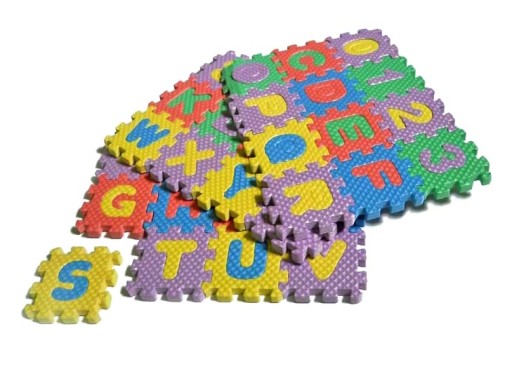 Penové puzzle 36ks penová podložka písmená abecedy čísla