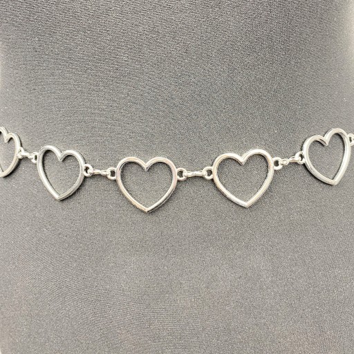 Strieborné HEART opaskové nohavice šaty ACCESSORY svetlý