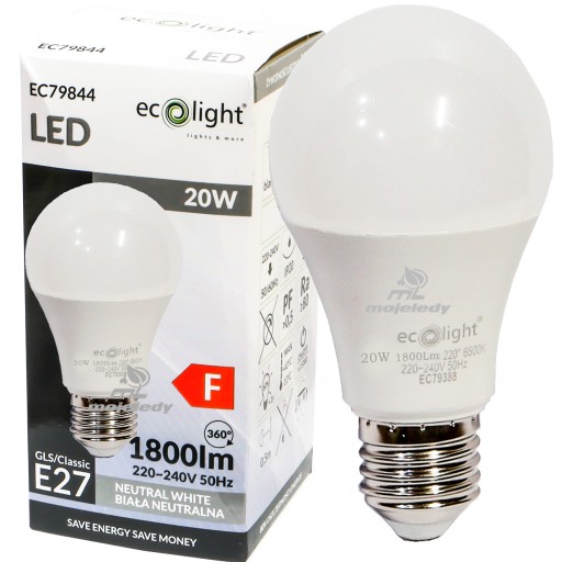 LED žiarovka E27 20W 150W 1800Lm denné svietenie NW CLASSIC