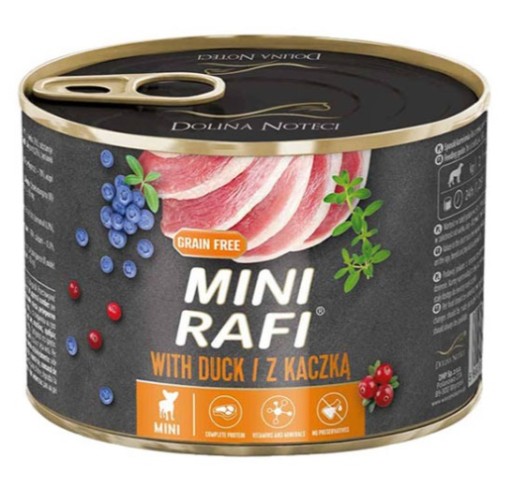 MINI RAFI krmivo pre psov - kačica - 185g - 1 ks