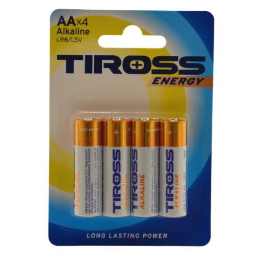 Alkalická batéria Tiross AA (R6) 4 ks.