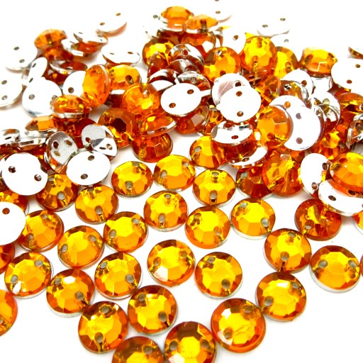Štrasové kamienky Kryštály na šitie Orange 4mm 1000