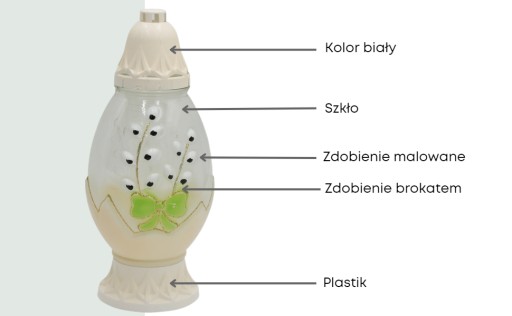 Sviečka Egg Ecry Base Veľkonočná zelená mašľa Jarné sklo LS48