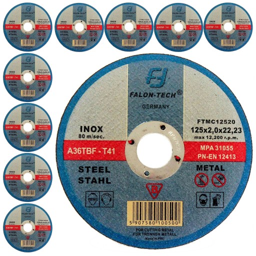 INOX DISK 125X2mm NA REZANIE KOVU OCEĽ LIATINOVÝ DRÔT 125MM 2MM 10KS