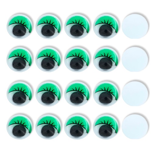 POHYBLIVÉ OČI NA DEKORÁCIU 12x3,5mm 20ks