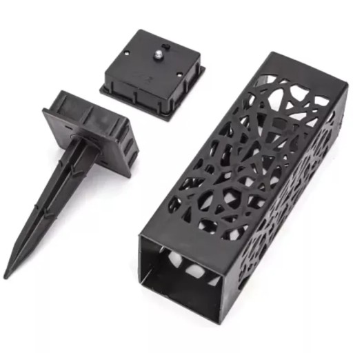Prelamované stĺpové svietidlo solárne LED záhradné svietidlo 18x6x6cm čierne