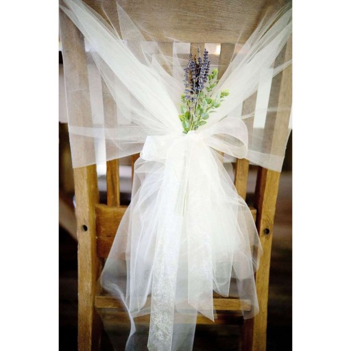Organza BIELA šumivá dekorácia na stôl bežec na stôl COMMUNION svadobná 36x900 cm