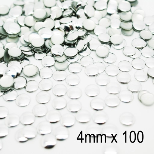 Kovové termo trysky strieborné 4mm 100 ks