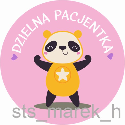 Motivačné nálepky odvážny pacient VEĽKÉ 5 cm pre dievčatá 100 ks.