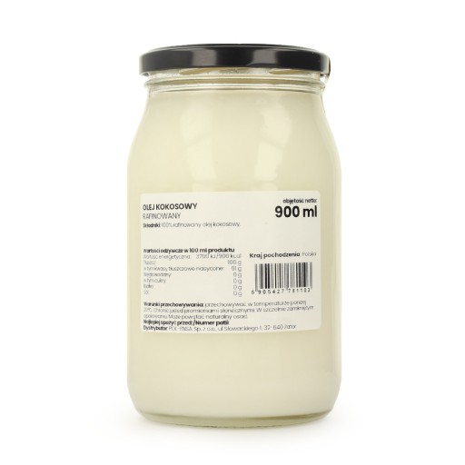 RAFINOVANÝ KOKOSOVÝ OLEJ 900 ml VYSOKÁ KVALITA