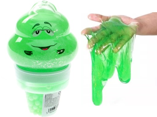 SLIME ZMRZLINA S GULIČKAMI Pružná plastická pasta Glitter Glut + Balls