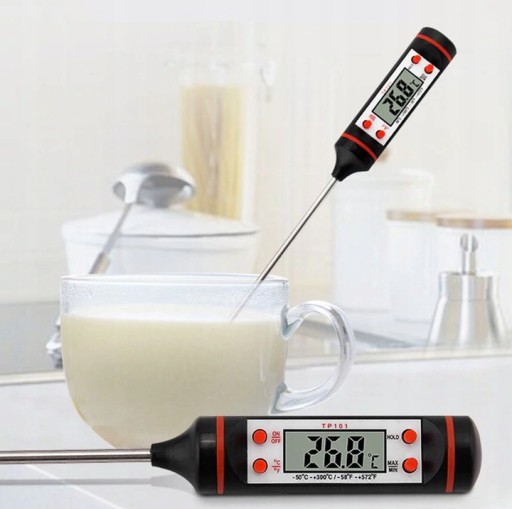 LCD KUCHYNSKÝ TEPLOMER NA MÄSO, VÍNO
