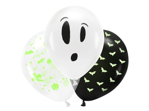 27 cm UV BALÓNKY SVIETIACI GHOST BATS HALLOWEEN
