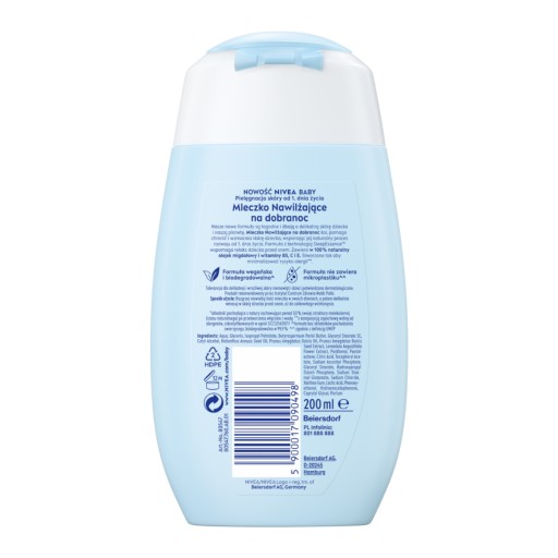 NIVEA BABY hydratačné mlieko pred spaním 200 ml