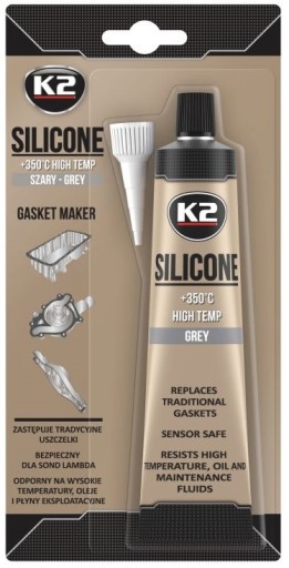 K2 ŠEDÝ SILIKÓN +350C 85G VYSOKÁ TEPLOTA
