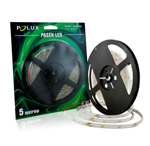 LED pásik 12V 5m IP44 zelený Polux