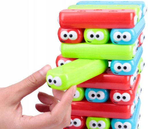 ZRUČNOSTNÁ HRA WOBKOVACIE VEŽOVÉ BLOKY KOČKOVÉ BLOKY ZÁBAVA PRE DETI