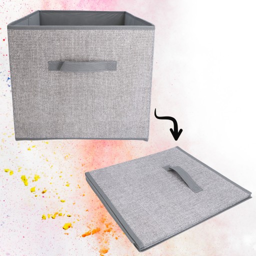 ORGANIZÁTOR ŠATNÍKA na prikrývky, textilný botník 31x31x31cm s rúčkou