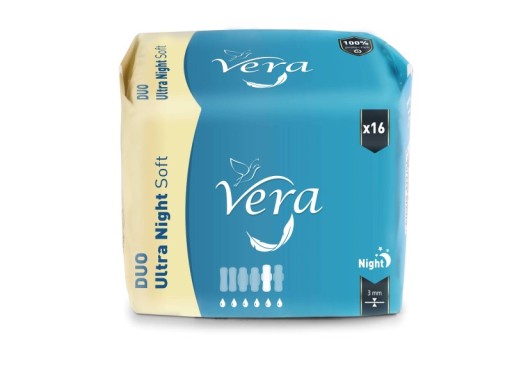 Ultra NIGHT Soft Duo podložky na noc VERA 16 kusov