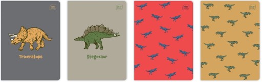 Školský zošit DINOSAURS A5, 32k, trojriadkový farebný