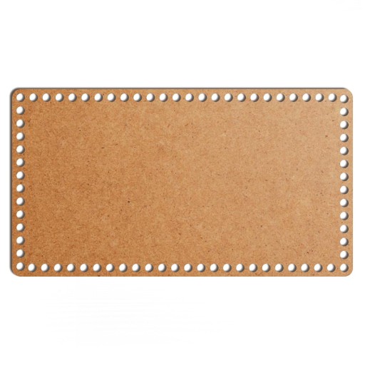 šedý základný košík dno 22x40cm HDF obdĺžnik