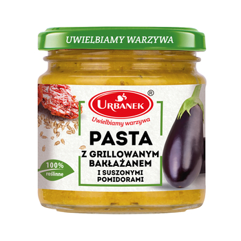 Pastu s grilovaným baklažánom a sušeným. miestnosť 180 g