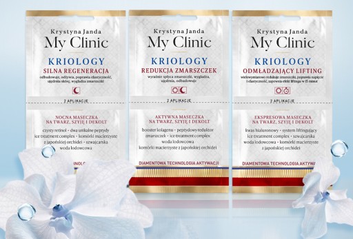 JANDA Sada 3 ks pleťových masiek MY CLINIC Kriology Darček