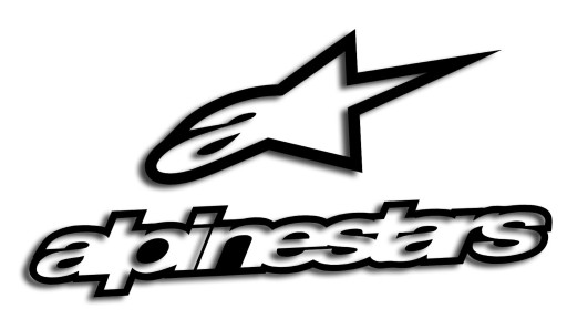 Vysekaná nálepka ALPINESTARS, čierna