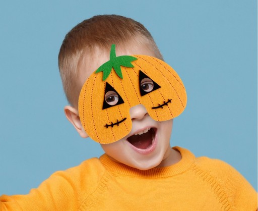 PLSTENÁ MASKA 19x17 cm - HALLOWEEN TEKVICA - 1 kus GODAN