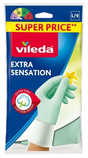 SUPER ODOLNÉ RUKAVICE VILEDA EXTRA SENSATION L